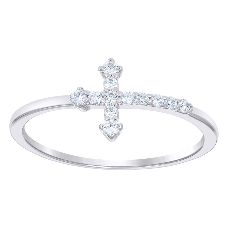 925 Sterling Silver Cz Ring S5-S9
