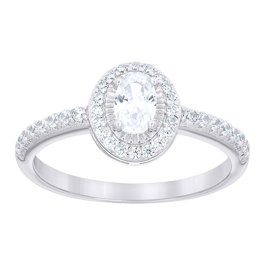 925 Sterling Silver Cz Ring S5-S9