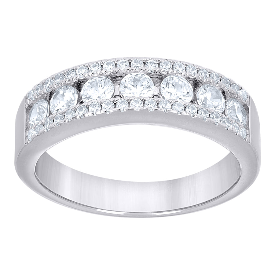 925 Sterling Silver Cz Ring S6-S10