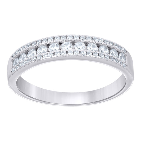 925 Sterling Silver Cz Ring S5-S10