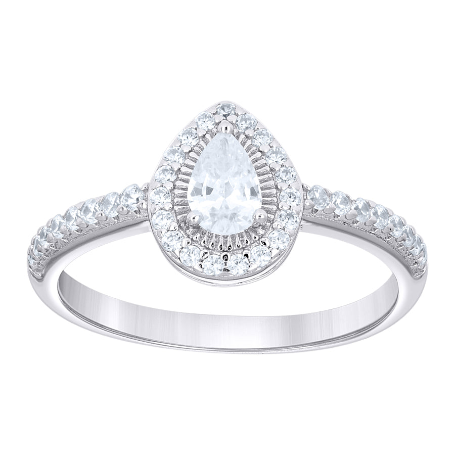 925 Sterling Silver Cz Ring S5-S9
