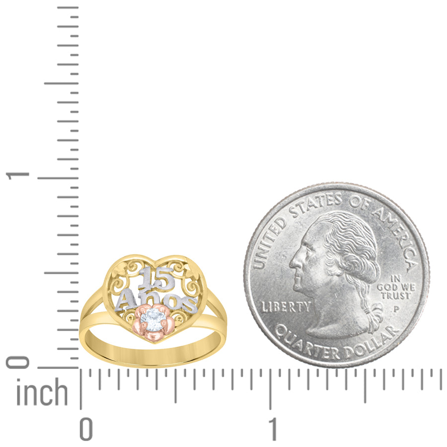 10Kt Gold Cz Ring