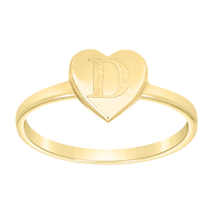 10Kt Gold Ring Letter "D"