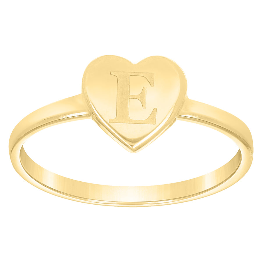 10Kt Gold Ring Letter "E"