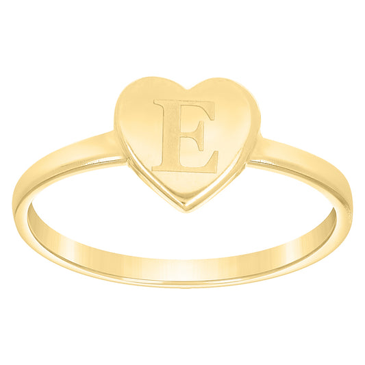 10Kt Gold Ring Letter "E"