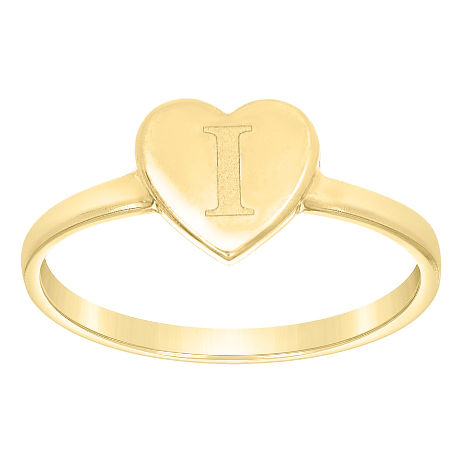 10Kt Gold Ring Letter "I"