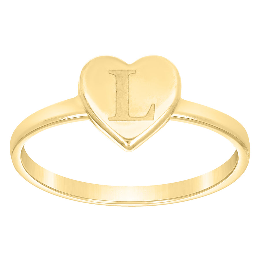 10Kt Gold Ring Letter "L"