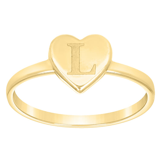 10Kt Gold Ring Letter "L"