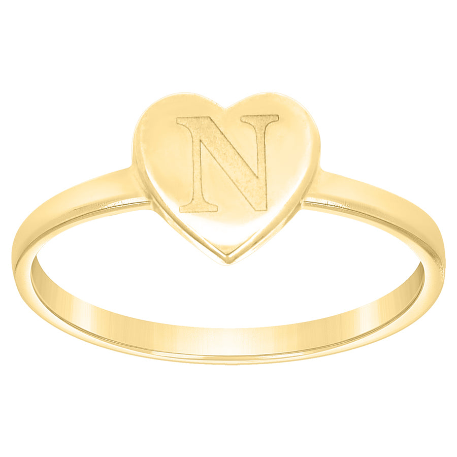 10Kt Gold Ring Letter "N"