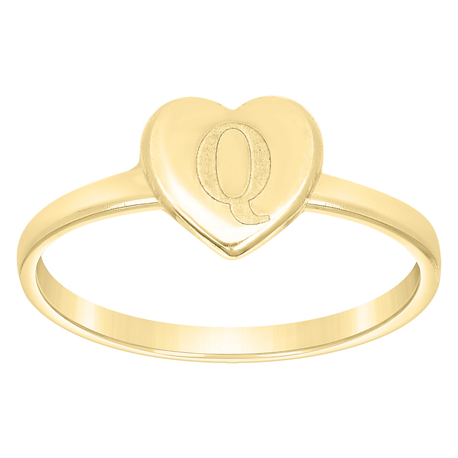 10Kt Gold Ring Letter "Q"