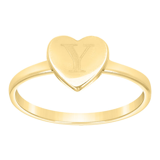 10Kt Gold Ring Letter "Y"