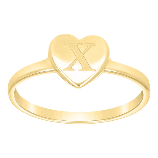 10Kt Gold Ring Letter "X"