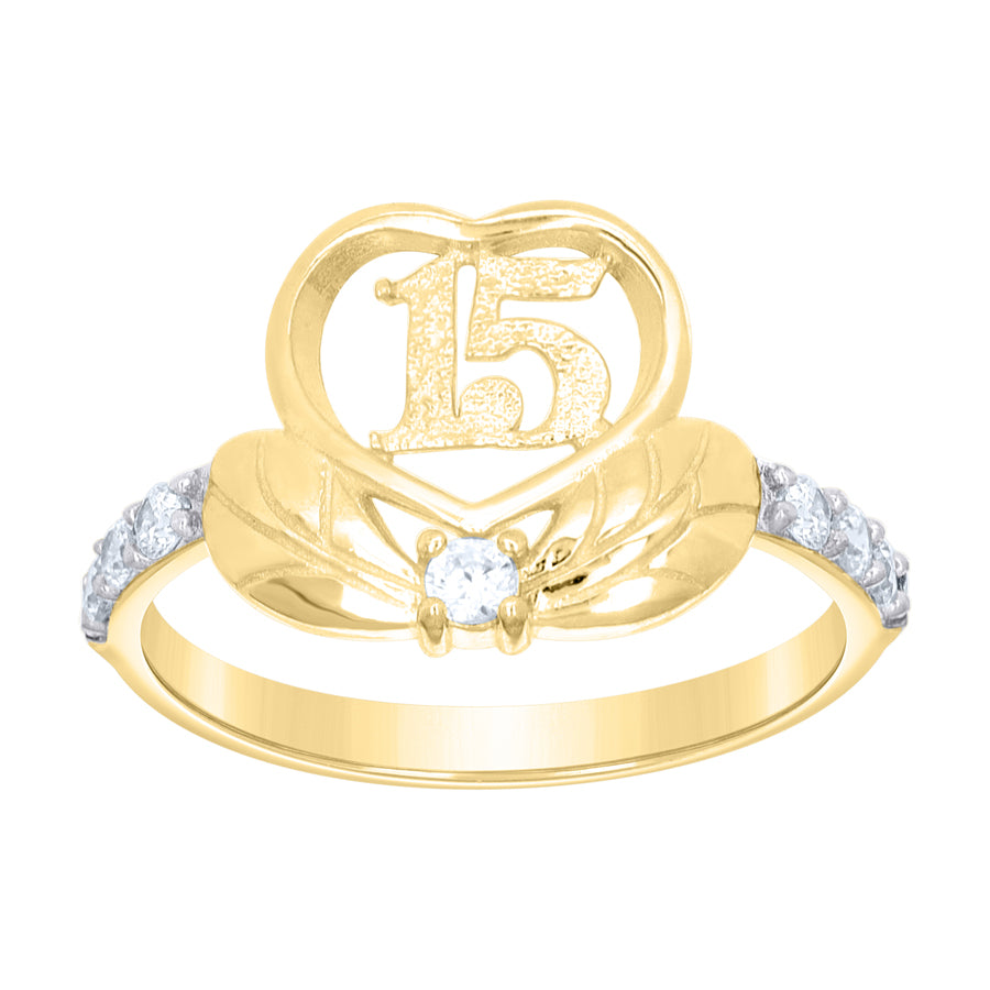 10Kt Gold Cz Ring