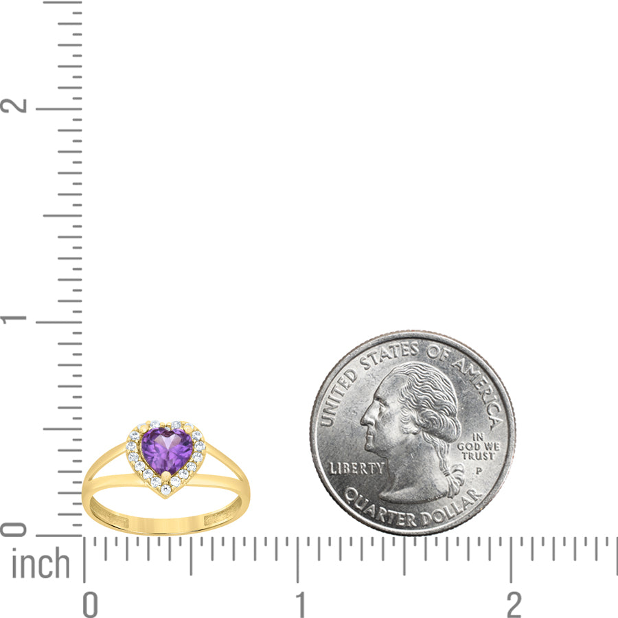 10Kt Gold Cz Ring