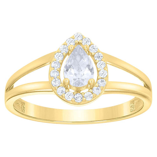10Kt Gold Cz Ring
