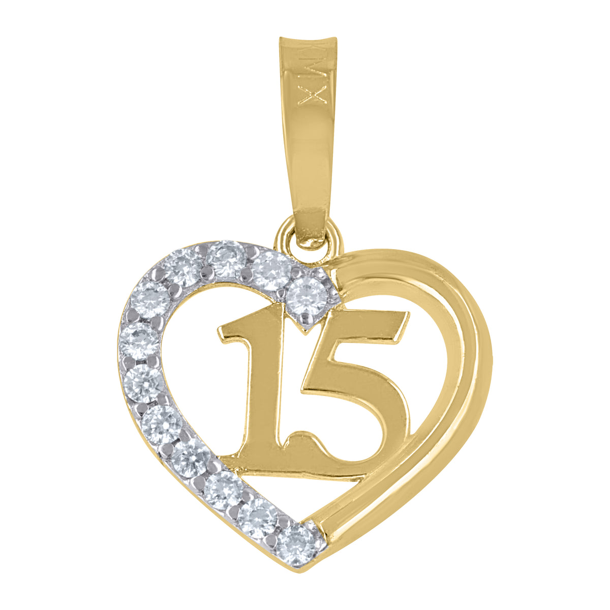10Kt Gold Cubic Zirconia Pendant