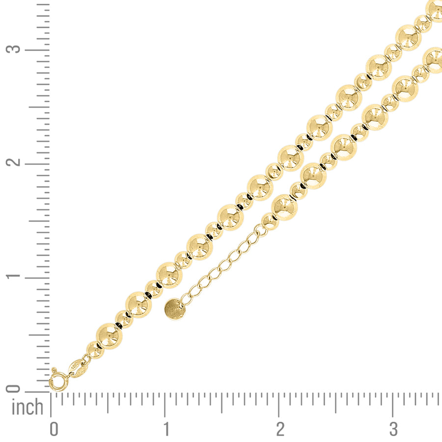 10Kt Gold Fancy Bracelet 8" (7"+1")