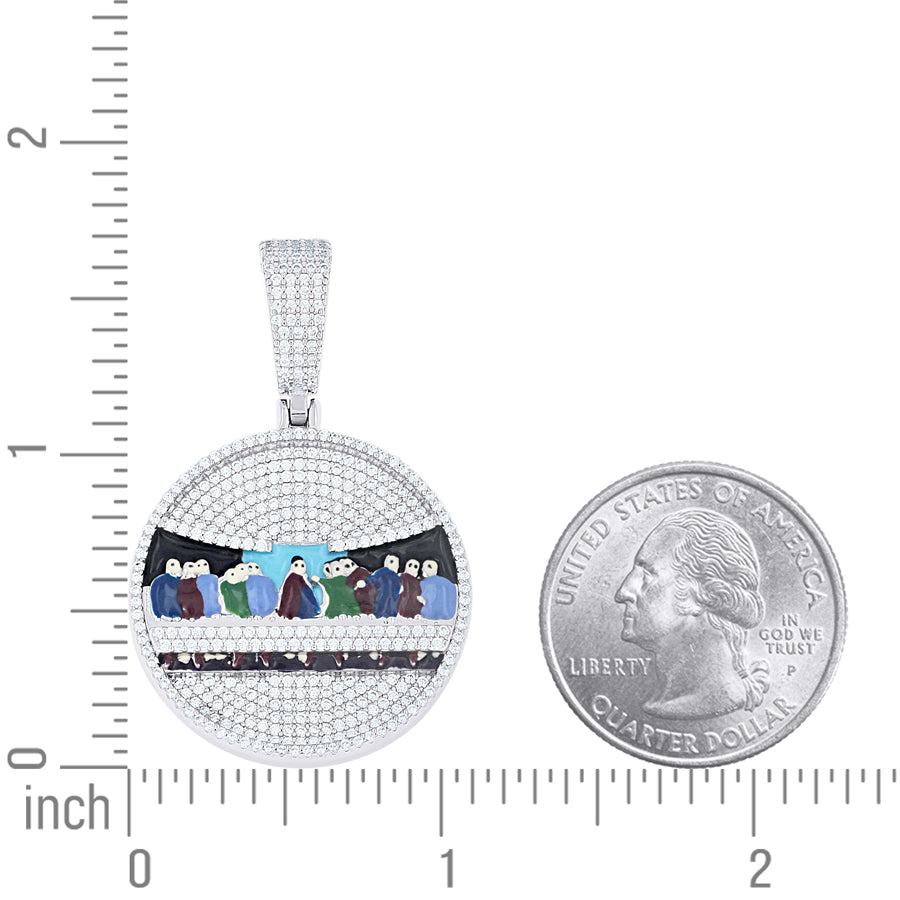 925 Sterling Silver Moissanite Pendant