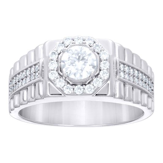 925 Sterling Silver Cz Ring S7-S10
