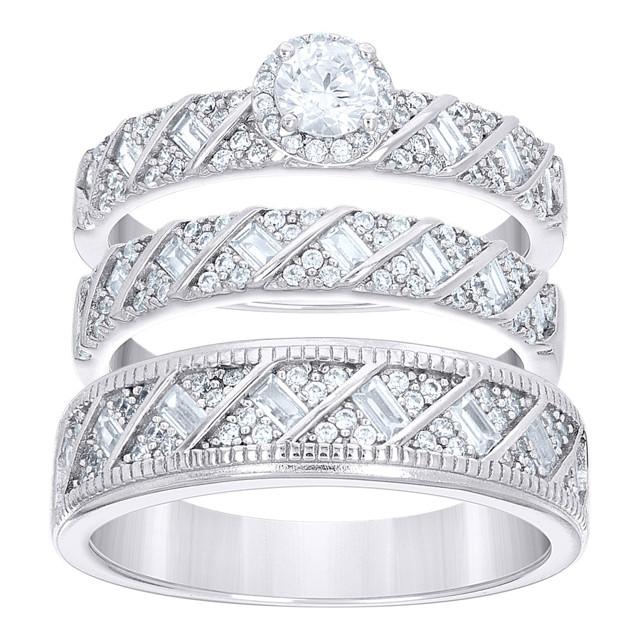 925 Sterling Silver Cz Ring