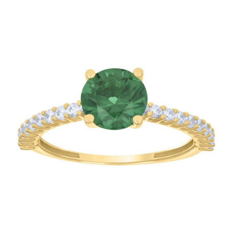 14K Gold Cz Ring