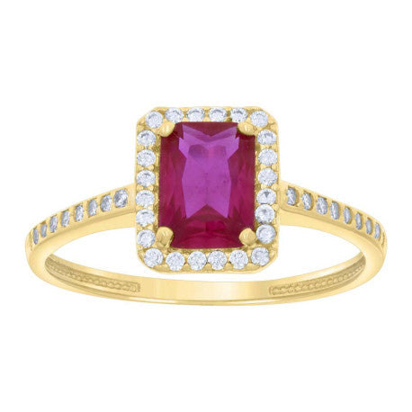 14K Gold Cz Ring