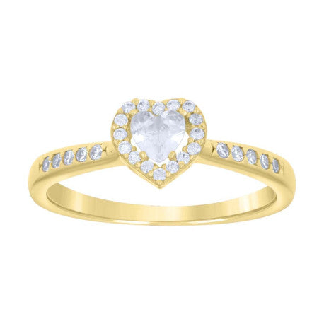 14K Gold Cz Ring
