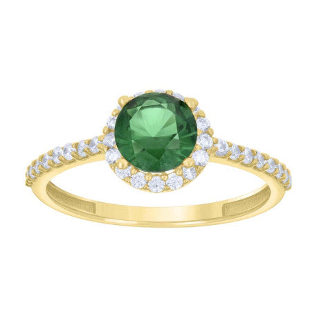 14K Gold Cz Ring