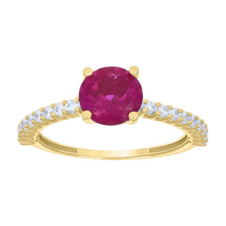 14K Gold Cz Ring