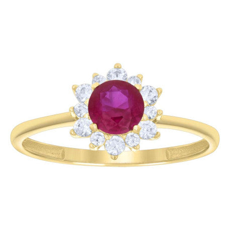 14K Gold Cz Ring