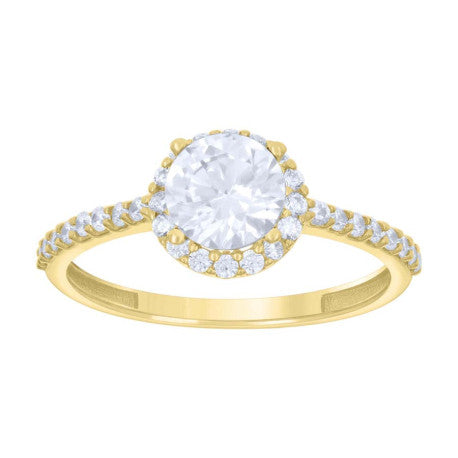 14K Gold Cz Ring