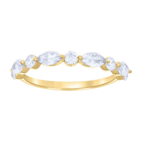14K Gold Cz Ring