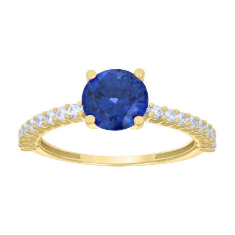 14K Gold Cz Ring