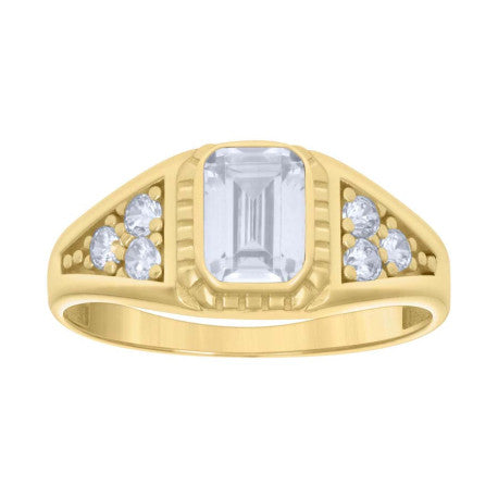 14K Gold Cz Ring
