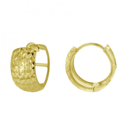 14Kt Diamond Cut E/Rs