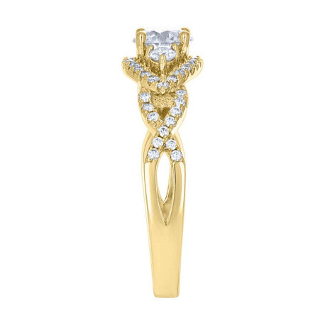 14Kt Gold Moissanite Ring S7