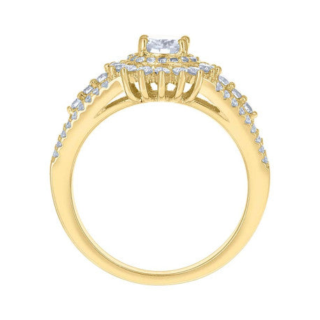 14Kt Gold Moissanite Ring S7