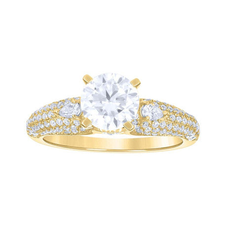 14Kt Gold Moissanite Ring S7