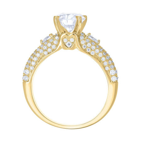 14Kt Gold Moissanite Ring S7
