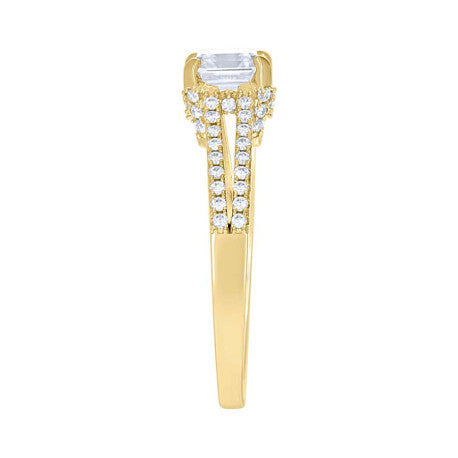 14Kt Gold Moissanite Ring S7