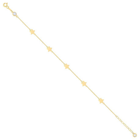 14Kt Gold Anklet 10" (9"+1")