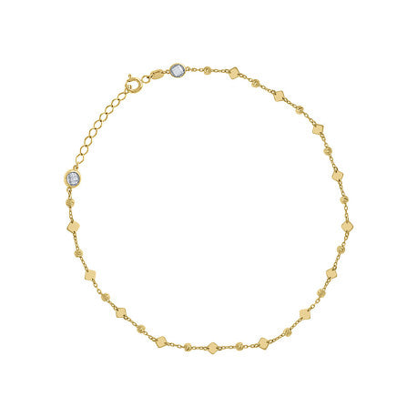 14Kt Gold Anklet 10" (9"+1")
