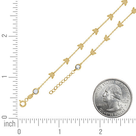 14Kt Gold Anklet 10" (9"+1")