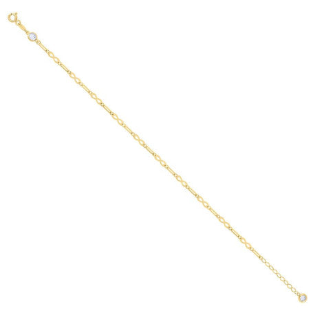 14Kt Gold Bracelet 8" (7"+1")