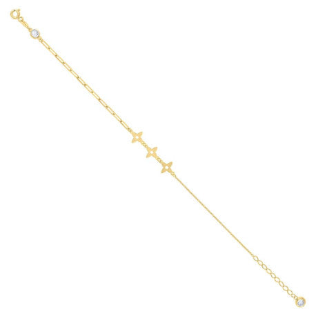 14Kt Gold Bracelet 8" (7"+1")