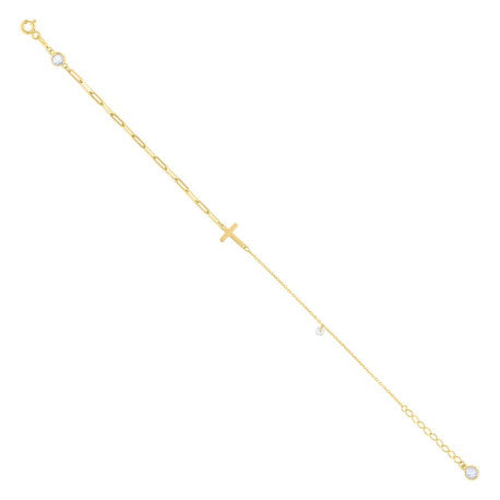 14Kt Gold Bracelet 8" (7"+1")