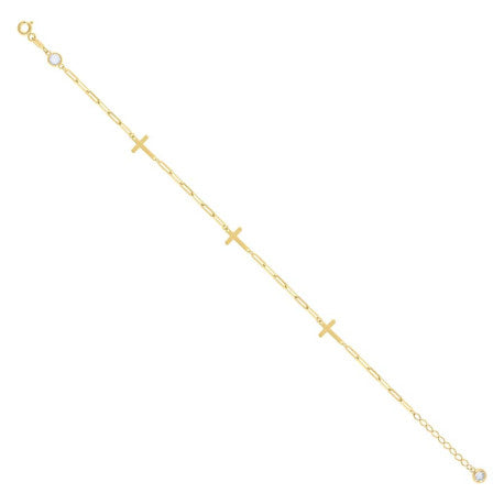 14Kt Gold Bracelet 8" (7"+1")