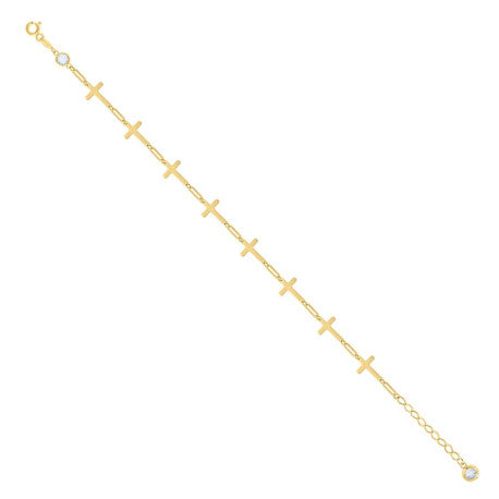 14Kt Gold Bracelet 8" (7"+1")