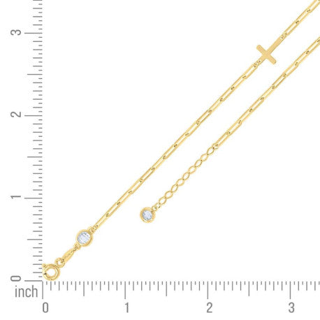 14Kt Gold Bracelet 8" (7"+1")