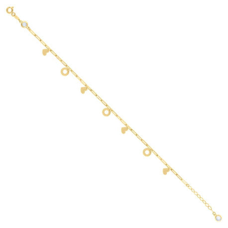 14Kt Gold Bracelet 8" (7"+1")